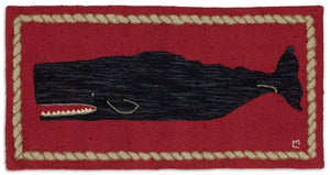 2x4 Whale Rug in Red