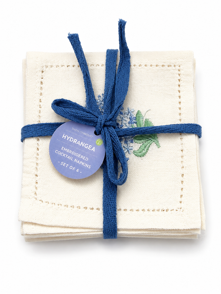 Hydrangea Cloth Cocktail Napkin Set