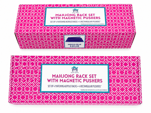 Mahjong Rack Set With Magnetic Pushers