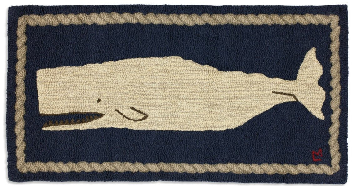 2x4 Whale Rug in Blue