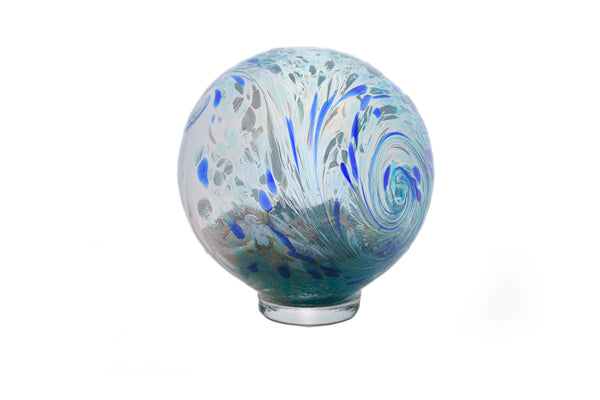 Blown Glass Globe with Sand and Shells