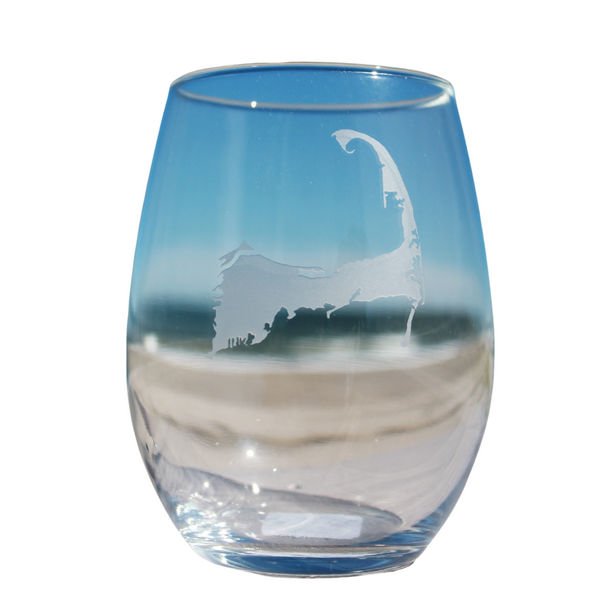 Stemless Cape Cod Map Wine/Drinking Glass