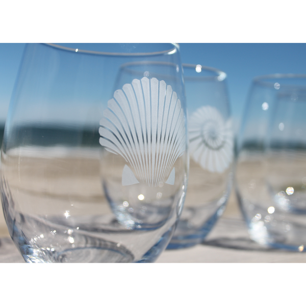 Stemless Mixed Seashore Wine/Drinking Glass