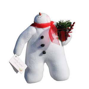 Sandy Pants Snowman with Sled