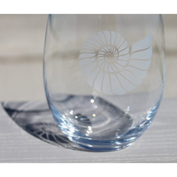Stemless Nautilus Shell  Wine/Drinking Glass