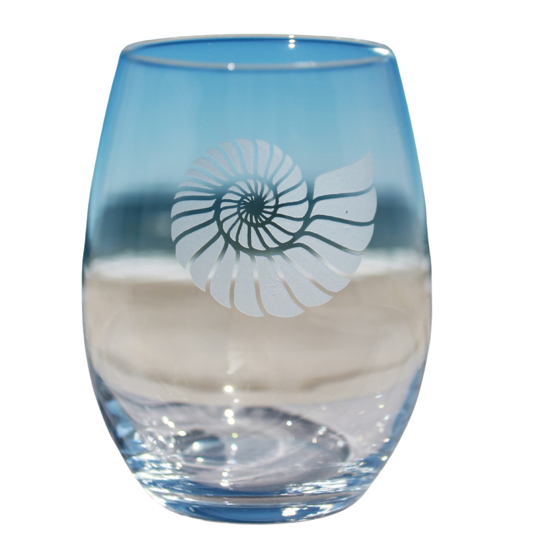 Stemless Nautilus Shell  Wine/Drinking Glass
